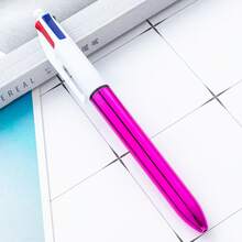 Multi-Color Customizable Office And School Supplies, 4-In-1 Plastic Ballpoint Pen, Suitable For Journaling, Highlighting, Marking, Gifts For Family, Friends, Christmas, Back To School - Round - View 10