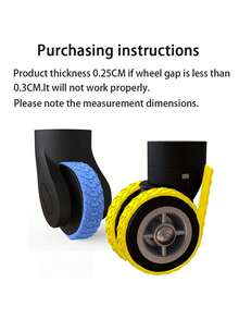 8/4/1pc Luggage Wheel Replacement Silicone Self-Adhesive Silent Cover, Travel Suitcase Universal Wheel Protective Rubber Ring - Multicolor - View 10