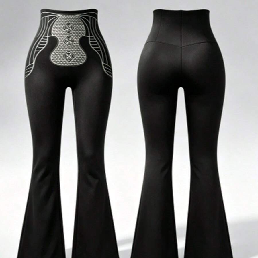 Women Pants - Black Wide-leg Pants - View 1