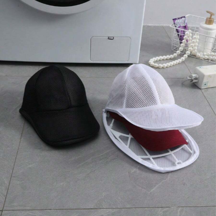 1 Set Hat Washing Rack For Washing Machine With Mesh Bag Baseball Cap Cleaning Device Protective Washing Frame Hat Storage Organizer Cap Wash Cover/Cleaning Protector Suitable For Washing Various Hats