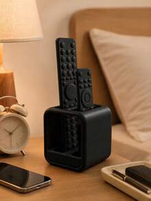 1pc 2-Hole Hollow Remote Control Holder, Remote Control Storage Box, Decorative Storage, Other Storage Racks, Plastic Storage Box, Suitable For TV, DVD, Blu-Ray Player, Game Console, Living Room, Bedroom Media Organization, Decorative Ornament, Storage, Home Decor, Holiday Party Supplies, Halloween, Christmas, New Year, Housewarming Gift, Gift For Friends, Game Enthusiasts - Multicolor - View 8