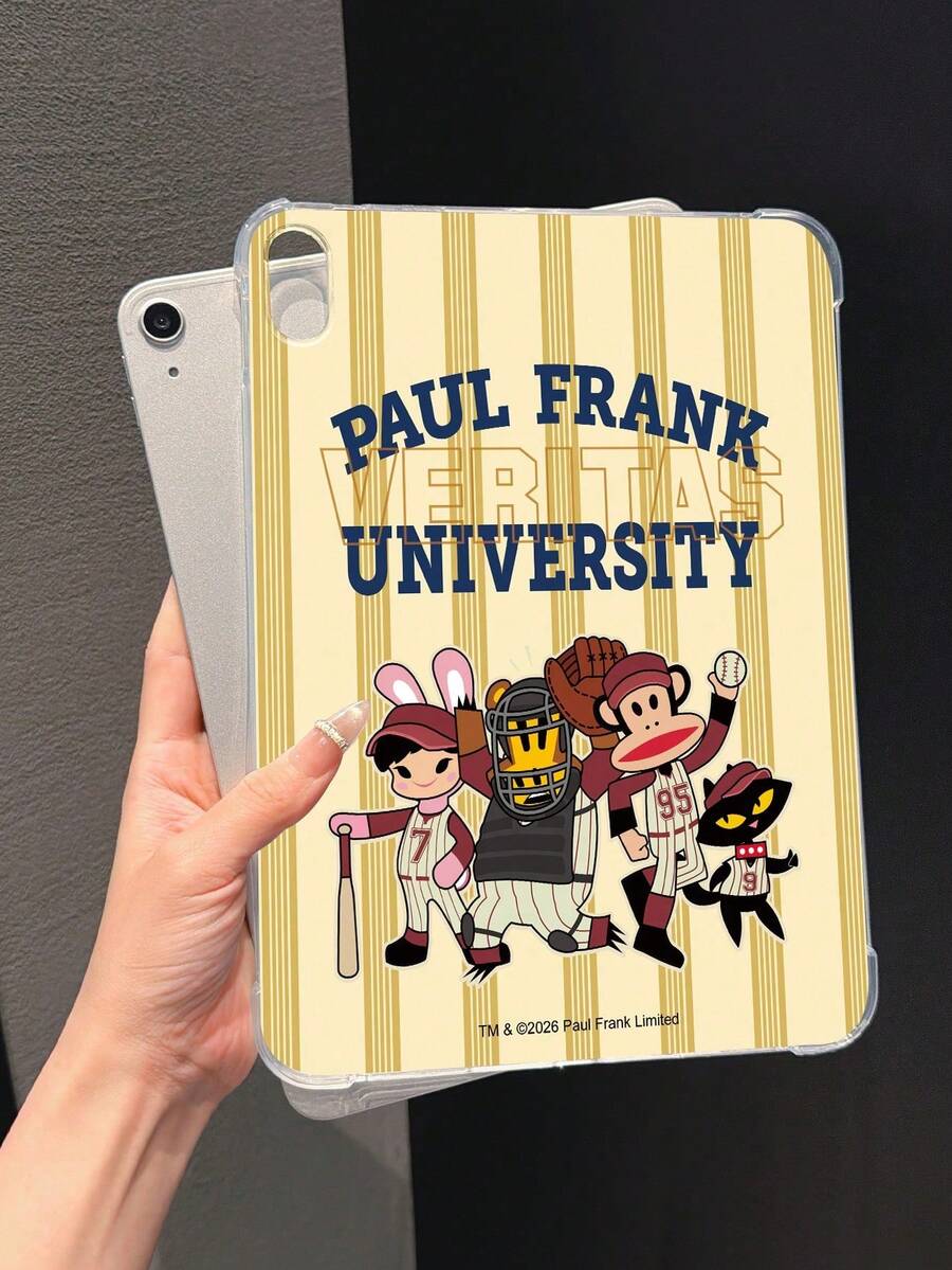 官方授權 Paul Frank 透明平板保護殼,棒球運動員猴子兔子熊貓貓咪條紋字母圖案,新款適用於 Air2 2014 (9.7 吋)、Air4 2020 (10.9 吋)、Pro 11 (M4) 2024 (11 吋)、11 2025 (11 吋)、7 2019 (10.2 吋),平板保護套,可用作節日禮物、日常通勤,日常防摔高吸引力款式 - 彩色 - 查看 1