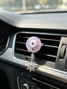 1pc Demon Eye Alloy Sun Decorative Car Air Vent Accessory, Car Air Conditioning Outlet Decoration - A - View 3