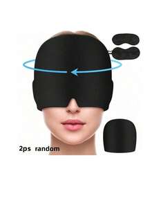 1pc Comfortable Eye Mask, Silky Fabric, Elastic Pressure-Relieving Eye Patch, Suitable For Light-Blocking Sleep, Soft And Durable Head-Worn Eye Mask - Multicolor - View 7