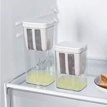 1pc 1100/1700ml Yogurt Making Kit With Ultra-Fine Mesh Strainer + Durable Flip-Top Rectangular Storage Box, For Whey Separation And Greek Yogurt Making - Home DIY Yogurt Tool, Food Storage Container, Medium Size Fresh-Keeping Box - White - View 5