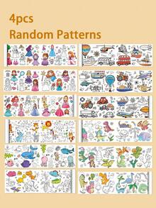 1/2/4 Gulungan Kertas Gambar Kreatif, Cocok untuk Anak-anak dan Remaja Melukis, Desain yang Merangsang Inspirasi Artistik, Hadiah Liburan yang Ideal - MultiWarna - View 12