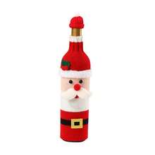 1pc Christmas Knitted Wine Bottle Cover, Hotel Restaurant Holiday Tabletop Decor - Multicolor - View 3
