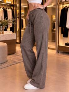 Women Pants - Coffee Brown - View 3