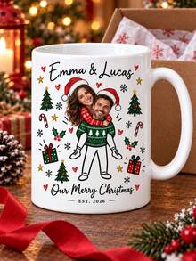 1PC Personalized Photo Mug, Customized Coffee Cup, Personalized Water Bottle, Customized Photo Mug, Personalized Photo, Mom Photo Mug, Mug With Photo And Text, Personalized Photo Coffee Cup, Photo Mug, Customized Name Mug, Perfect Gift For Friends And Family, Suitable For Any Special Occasion, Valentine's Day Gift, Gift For Her, Gift For Him, Gift For Friends, Home Decor - Multicolor - View 6