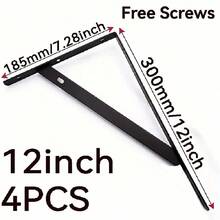 1PC 4PCS 20PCS Black Triangle Bracket 10inch 12inch Suitable For Kitchen, Living Room, Bedroom, Etc., Supports Tripod, Thickened Material - B - View 13