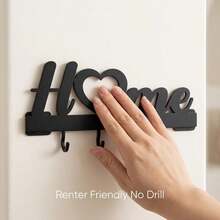 1pc Fashion Metal Key Hook - Wall-Mounted Key Storage Rack, Wall Decor, Bathroom Storage, Minimalist Modern Home Decor - Suitable For Living Room, Bedroom, Hallway, Office And Other General Areas, Halloween Gift, Christmas Gift - Multicolor - View 5