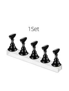1/2pcs Nail Art Display Stand, Pointed Nail Art Holder, Nail Practice Hand, Nail Painting Tray, For Nail Art Display, Home DIY Beginner Salon Supplies - Multicolor - View 22