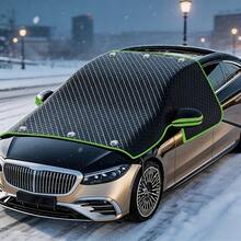1. All-Weather Car Windshield Cover, Waterproof, Snowproof, Iceproof, Dustproof, Leaf-Proof Front Window Protector, With Rearview Mirror Pocket, Easy Install Universal Car Windshield Sunshade, Four-Season Car Exterior Accessory - Z - View 2
