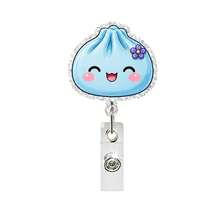 1pc Colorful Cute Bun Acrylic Retractable Rotating Badge Reel ID Holder - Multicolor - View 14