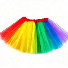 Gaun Balet Tutu Pelangi Manis dan Lucu untuk Wanita dengan Rok Dalam Tulle Berlapis-lapis, Cocok untuk Pesta dan Pertunjukan Tari - MultiWarna - View 5