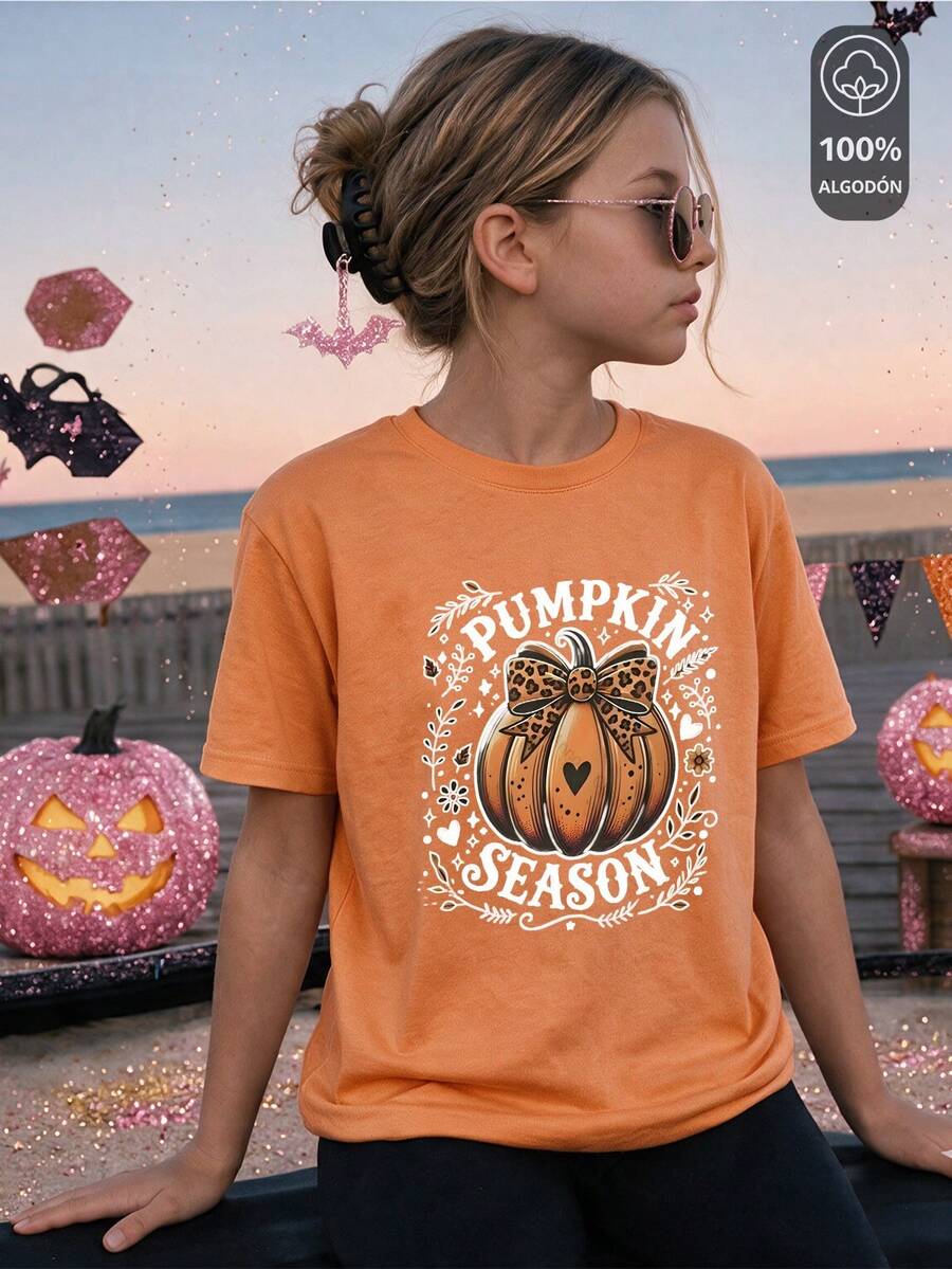 Tween Girls T-Shirts - Orange - View 1