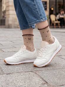 1/5 Pairs Women's Sweet Heart Bow Mid-Calf Socks, Soft & Breathable, Personalized, Preppy Style, Suitable For Home, Commute, Holiday Gifts - Multicolor - View 2