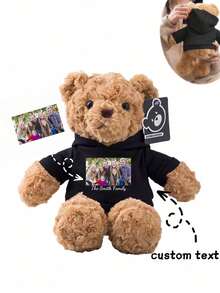 Customized Photo Teddy Bear, Personalized Plush Doll, Cute, Suitable As Birthday Or Christmas Gift For Children And Couples. - Multicolor - View 2