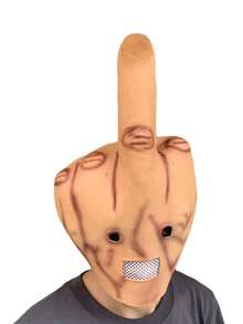 1pc Disdain Head Cover Halloween Prank Mask Bar Performance DJ Funny Gag Prop - Multicolor - View 2
