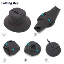 2 Packs Spring/Summer Waterproof Bucket Hats, Outdoor Hiking Hats, Foldable Storage Bag, Thin, Quick-Dry, With Adjustable Windproof Rope, Unisex Bucket Hats, Sun Protection Hats, Suitable For Outdoor, Hiking, Climbing, Fishing, Hunting, Travel, Golf - One Size Fits All - View 8