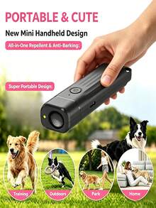 1. Perangkat Anti-Gonggong Portabel Genggam dengan Pengisian USB, Peralatan Anti-Gonggong Ultrasonik dengan Lampu LED, Alat Pengusir dan Pelatihan Anjing Mini Portabel, Cocok untuk Semua Anjing, Anti-Gigitan, Cocok untuk Penggunaan di Dalam dan Luar Ruangan - MultiWarna - View 1