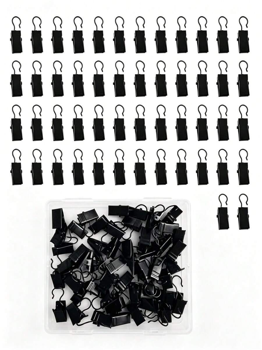 10pcs/20pcs Heavy Duty Rust-Proof Metal Curtain Clips, Strong Grip Multi-Purpose Hanging Clips For Curtains, Photo Display, Banners, Party And Wedding Wall Decor - Multiple Styles - View 1