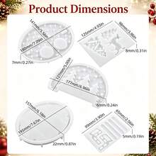5pcs Christmas Silicone Molds, Christmas Tree, Reindeer, Bench And Other Decorative Christmas Candle Holder Molds, Suitable For Making Christmas Decoration Ornaments, Can Be Used For Plaster, Resin And Other Handicrafts, Handmade Molds, Reusable, Easy To Demold - Christmas Silicone Mold - View 8
