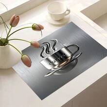 (Hot !!) 1pc 2D Coffee Pattern Flat Stove Protector Mat And Non-Slip Rubber Stove Cover Pad Suitable For Induction Cooktop, Glass Stove And Multi-Function Anti-Scratch Mat, Also Best Choice For Oven, Washing Machine, Dryer And Kitchen Decoration - Multicolor - View 10