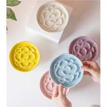 Ceramic Slow Feeder Bowl, Elevated Cat Bowl For Neck Protection, Anti-Tipping, Pet Food Bowl - Multicolor - View 11