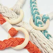 1pc Colorful Handmade Woven Tassel Curtain Tieback, Bohemian Style Curtain Buckle, Suitable For Home And Office Decor - A - View 6
