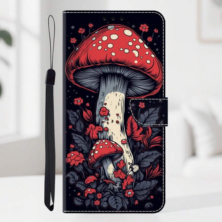 GLANDOTU PU Leather Wallet Phone Case, Cute Butterfly Design & Vintage Floral Pattern Flip Cover, With Card Slots And Magnetic Closure, Compatible With Multiple Brands And Models - Multicolor - View 1