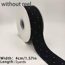 5 Yards Christmas Sequin Plush Ribbon Roll - Red & Black Shiny Diamond Plush Ribbon, Suitable For Holiday Christmas Tree Decoration, Luxury Gift Wrapping, DIY Hair Clip Making, Collar & Necklace Matching, And Handmade Craft Materials For Various Creative Applications - Rhinestone Ribbon - View 8
