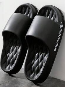 Fashionable Versatile All-Season Home Slippers, Lightweight Comfortable Quiet Wear-Resistant Sole, Easy To Clean, Unisex, Suitable For Indoor And Outdoor Wear - Black - View 8