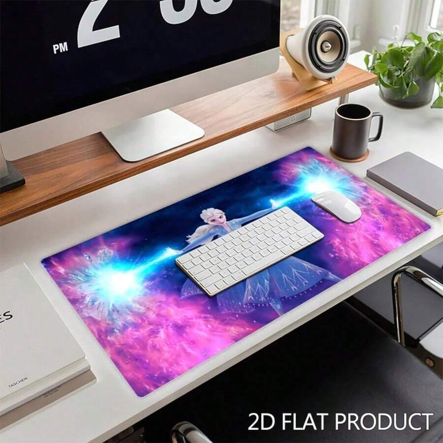 Disney Frozen Large Extended Mouse Pad Featuring Winter Castle Scene And Character Graphic Print, Full Desk Coverage Mat For Keyboard And Mouse Area, Smooth Fabric Top With Rounded Edges, Secure Rubber Base Design - View 1