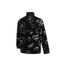 adidas neo x 芝麻街 全印花搖粒絨長袖夾克 男女同款情侶款 黑色 - 黑色 - 查看 2