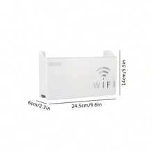 1pc Wireless Router Storage Rack, Wall-Mounted Plastic Storage Box, Easy Installation, Suitable For Home Decor, Room Or Office, Multi-Functional Organizer, Practical WiFi Router Storage Rack, Tool Rack, Universal Storage Shelf - Multicolor - View 13