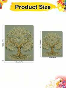 DIY Ornate Golden Tree Of Life (Frameless Or Framed 8x12 / 16x20 Inches) Paint By Numbers Kit (Acrylic) Arts & Crafts For Adult Beginners, Home Wall Decor, And Unique Holiday Gifts For Festive Living - Sets - View 9