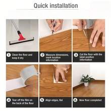 5pcs 15x91cm Long PVC Floor Stickers, Self-Adhesive Floor/Wall Decor Stickers, Premium Quality, Suitable For Living Room, Bedroom, Study, Office - Multicolor - View 9