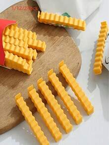 1/12/24pcs French Fries Shaped Food Sealing Clips, Creative Wavy Fries Design, Suitable For Bag Sealing, Kitchen Storage, Combining Aesthetics And Practicality Kitchen Gadget - Multicolor - View 14