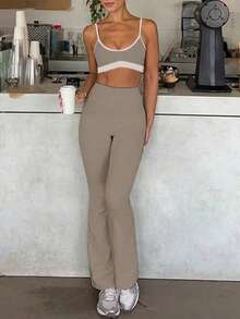 2pcs Women Sports Casual Camisole And Pants Set Summer Elegant - Grey - View 4