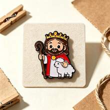 Cute Jesus Enamel Pins, Christian Faith Lapel Brooches, Metal Cartoon Religious Badges For Backpack Clothes Decor, Faith Jewelry Gift For Believers - Multicolor - View 7