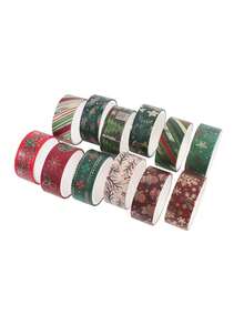 12 Rolls/Box Christmas-Themed Washi Tape, Delicate Hot Stamping Process Pattern Tape Set,Decorative DIY Materials For Diaries, Scrapbooks And Crafts - Gift Wrapping And Party Decorations - Sets - View 4