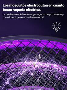 3500V Rechargeable Electric Mosquito And Fly Swatter With LED Light - Multicolor - View 10