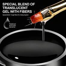 LIMEGIRL 5g Fiber Rubber Base Gel, Gel Perbaikan Kuku Serat, Lapisan Dasar Pembangun Perata Sendiri untuk Penguatan & Perpanjangan Kuku, Manikur DIY Ramah Pemula, Gel UV/LED - Clear - View 3