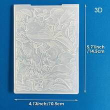 Bảng dập nổi 3D họa tiết Giáng Sinh mùa đông cây thông bông tuyết tuần lộc hoa, khuôn dập nổi nhựa dùng cho DIY scrapbooking, làm thiệp chúc mừng và trang trí thủ công giấy - Tấm ốp tường 3D-1 - Xem 18