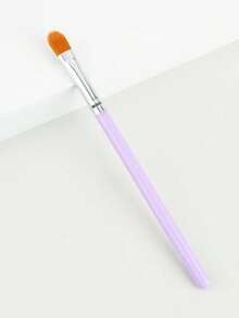1pc Tongue-Shaped Concealer Brush Lipstick Brush Lip Brush Nail Dust Brush, Pointed Tip For Small Area Concealing, Flat Head For Large Area Concealing, Multi-Function Concealer Brush - Multicolor - View 4