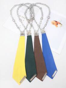 1pc Unisex Fashion Casual College Style Solid Color No-Tie Necktie, Suitable For Shirts, Banquets, Performances, Parties And College Wear - Multicolor - View 11