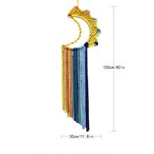 1pc Macrame Wall Hanging Bohemian Style Dream Catcher Landscape Tapestry Creative Star Moon Sun Background Wall Bed Headboard Decor - Multicolor - View 14