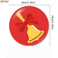 Merry Christmas PET Multicolor Christmas Mixed Element Pattern Design Heat-Insulating Non-Slip Coaster, Suitable For Home Kitchen Decor Accessories, Christmas Tabletop Decoration, Holiday Party Home Kitchen Ornament, Christmas Small Gift - PET Coaster LDX2835 - View 4