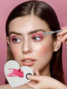 Professional Stainless Steel Makeup Palette Set With Mixing Palette, Scraper, Foundation Palette, Foundation Brush, Nail & Eyeshadow Palette With Scraper, Makeup Pigment Mixing Tools, Christmas Gift - Multicolor - View 8